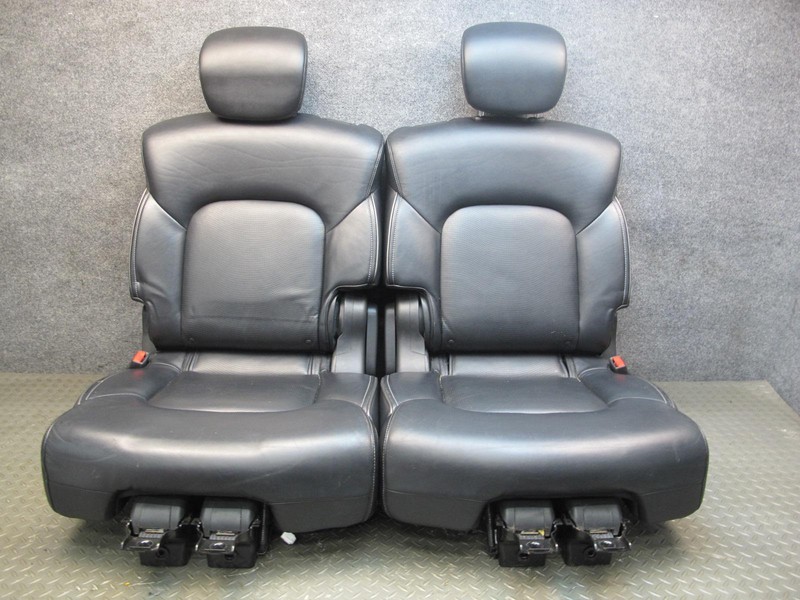 2015-2017 INFINITI QX80 REAR 2ND SECOND ROW LEATHER SEAT SET OF 2 BLACK