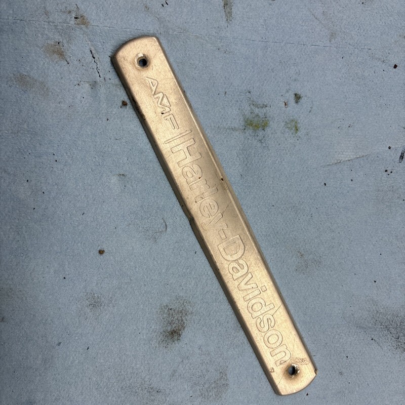 1970’s Vintage Harley Davidson AMC Trike Golf CartName Plate Badge Emblem 14