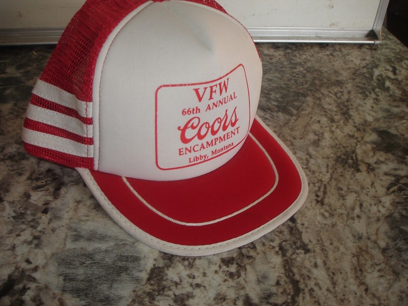 Vintage 3 Stripe Snapback COORS VFW 66th annual encampment Libby MT trucker hat