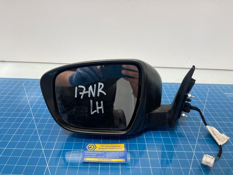 17-19 Nissan Rogue LEFT DRIVER SIDE REAR VIEW DOOR MIRROR Heated Black G41 OEM