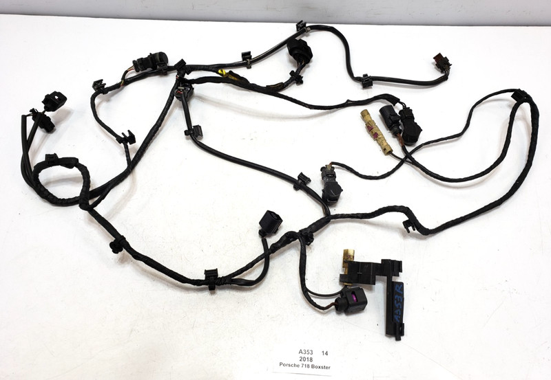 ✅17-24 OEM Porsche 718 Boxster 982 Rear Bumper Wire Harness PDC Sensor Black 36k