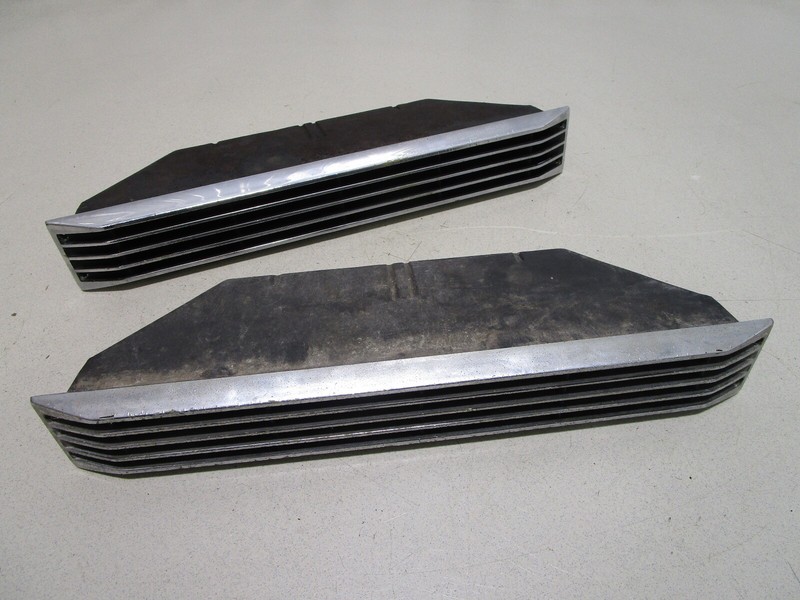 Marine Boat Blower Vent Cover Set Chrome Plastic 17 1/4" x 2 1/2"
