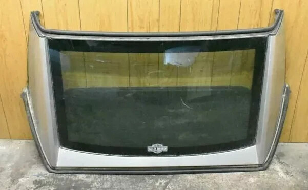 04-09 Cadillac XLR Rear Convertible Top Back Glass Window Frame Panel Silver OEM