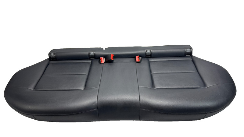 📌 10-16 MERCEDES E350 BLACK LEATHER REAR SEAT W/ BELT BUCKLE AND COVER SET OEM
