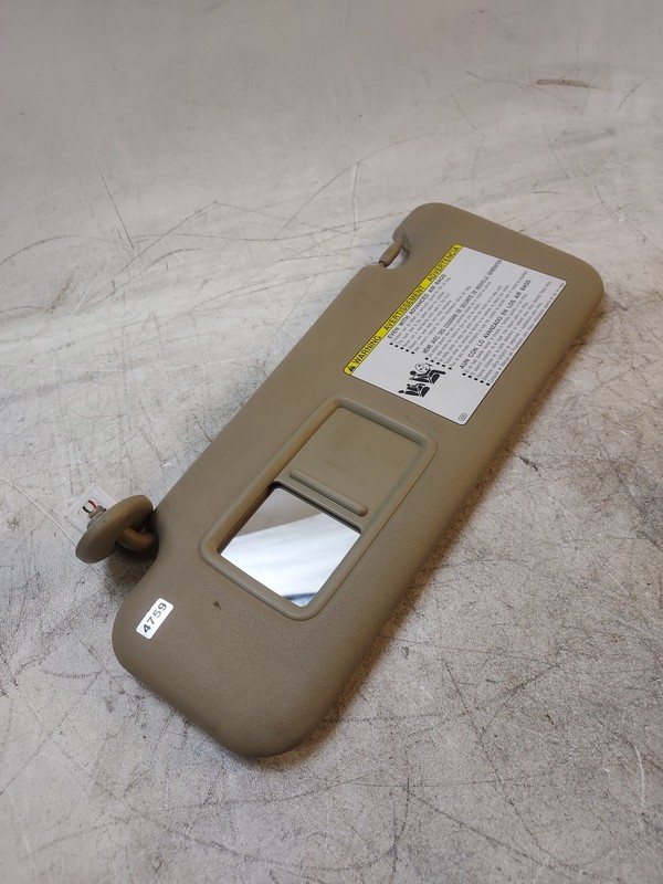 2010-2013 Highlander Driver Left LH Beige Tan Illuminated w/ Light Sun Visor OEM