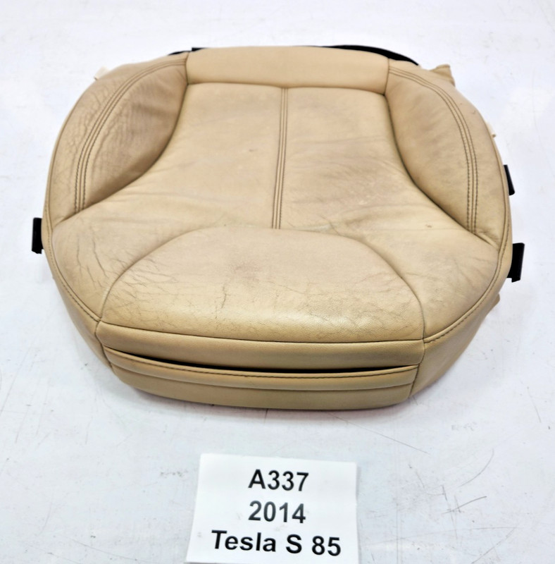 ✅ 12-16 OEM Tesla Model S Front Right Passenger Seat Lower Cushion Leather NOTE*