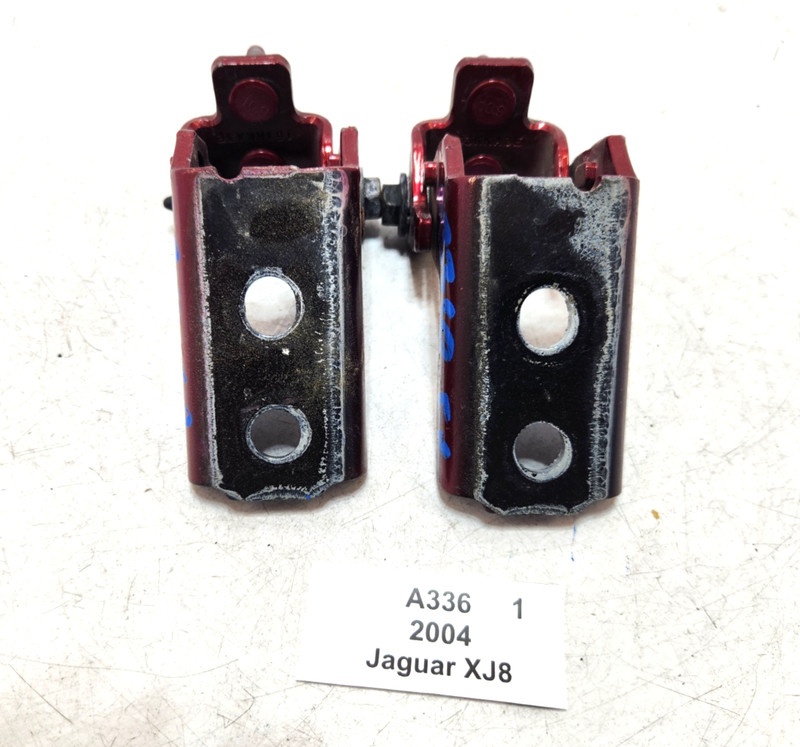 ✅ 04-09 OEM Jaguar XJ8 Front Right Passenger Side Door Hinge Upper Lower Red SET