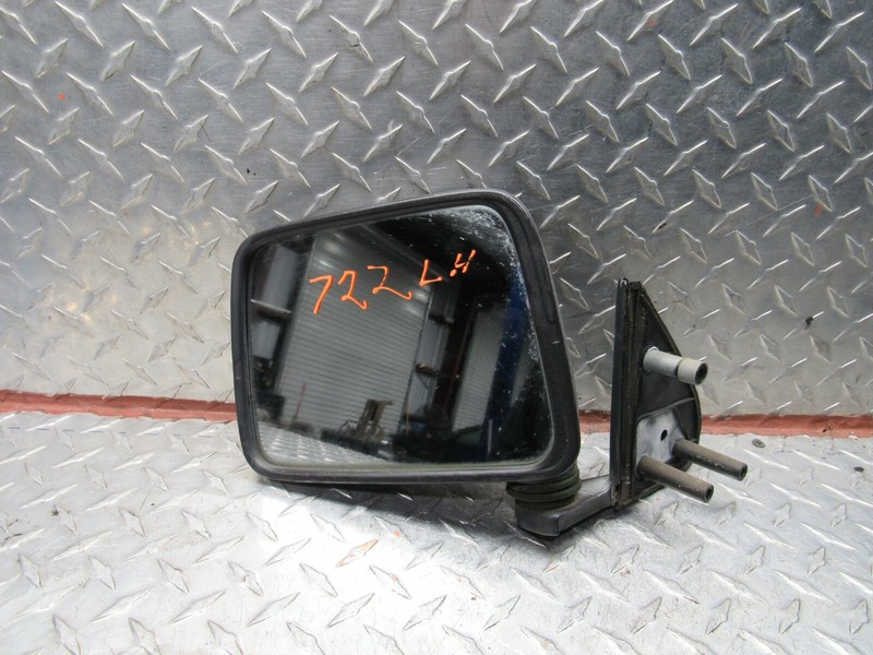87-89 NISSAN PICKUP TRUCK LEFT DRIVER SIDE DOOR SIDE VIEW MIRROR ASSEMBLY BLACK
