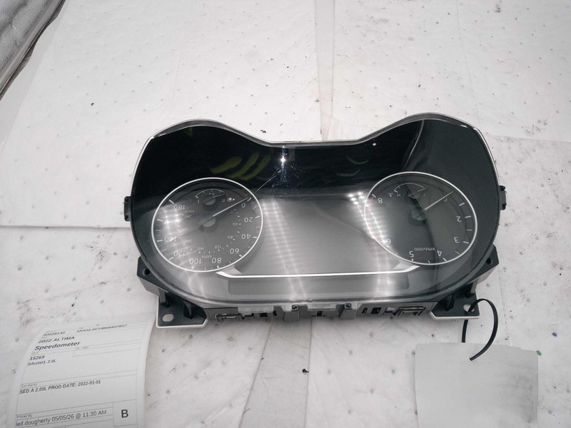 2022 Nissan Altima Speedometer Gauge OEM Black 2.0L 180k Miles NJ25-28140-715549