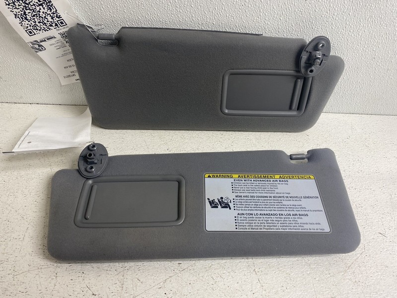 2005-2011 Toyota Tacoma Sun Visor Driver & Passenger Grey Cloth Mirror Extender