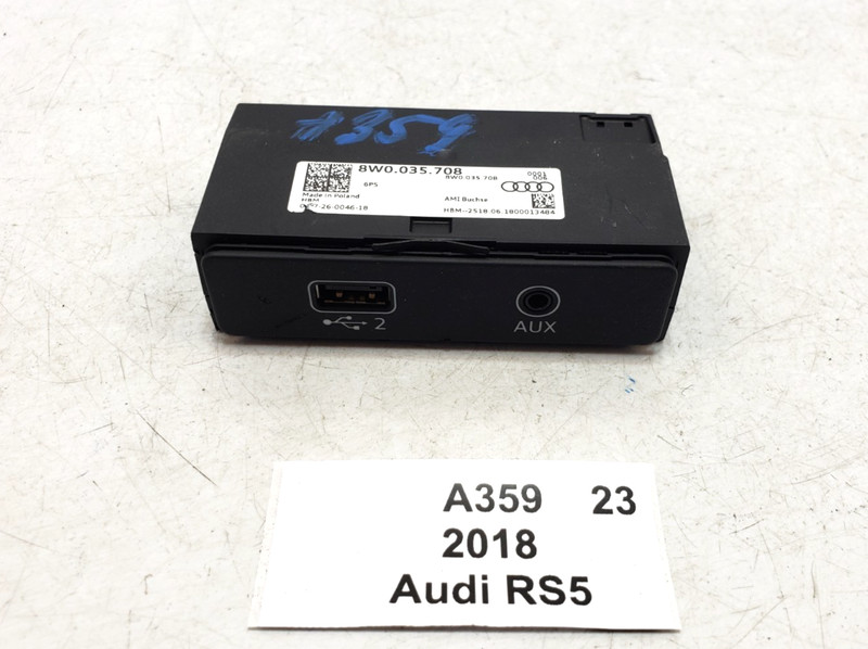 ✅ 17-24 OEM Audi RS5 A4 A5 S5 Center Console USB AUX Port Socket Adapter