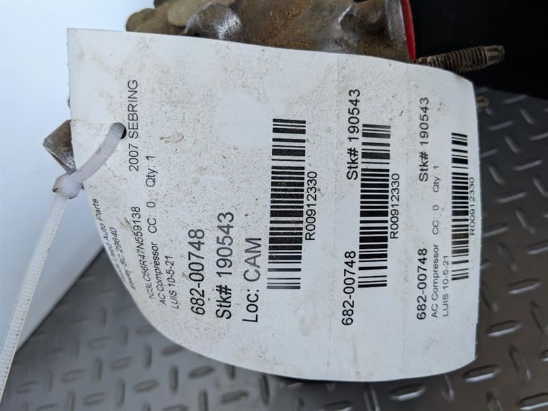 AC Compressor Fits 07-08 SEBRING 912330