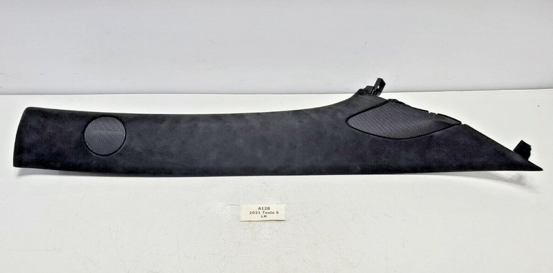 ✅ 21-23 OEM Tesla Model S Front Right Passenger Upper A Pillar Cover Trim Black