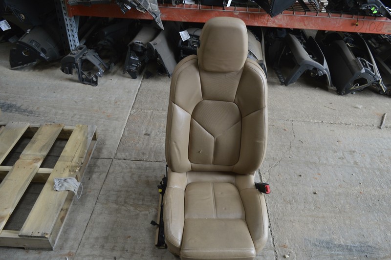 2011-2014 PORSCHE CAYENNE FRONT RIGHT PASSENGER SIDE SEAT LEATHER TAN OEM