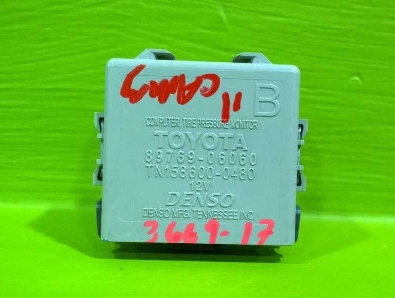08-11 CAMRY 6CYL TPMS TIRE PRESSURE MONITOR MODULE W/O SPARE OEM 3669-17