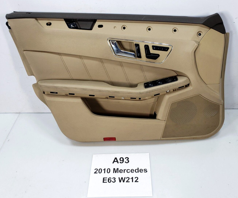 ✅10-13 OEM Mercedes W212 E63 AMG Front Left Driver Side Door Panel Leather Beige