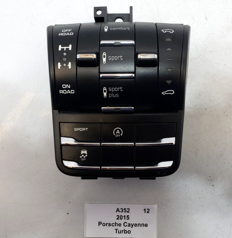 ✅ 2015-2018 OEM Porsche Cayenne Turbo 958 uspension Mode Selector Switch Panel