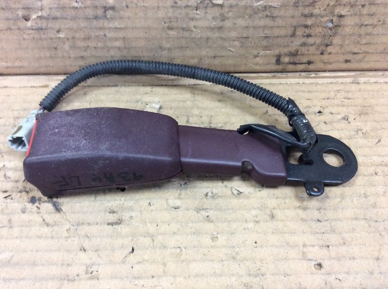 92 93 Accord Left Front Driver Seat Belt Buckle Set Burgundy Used OEM