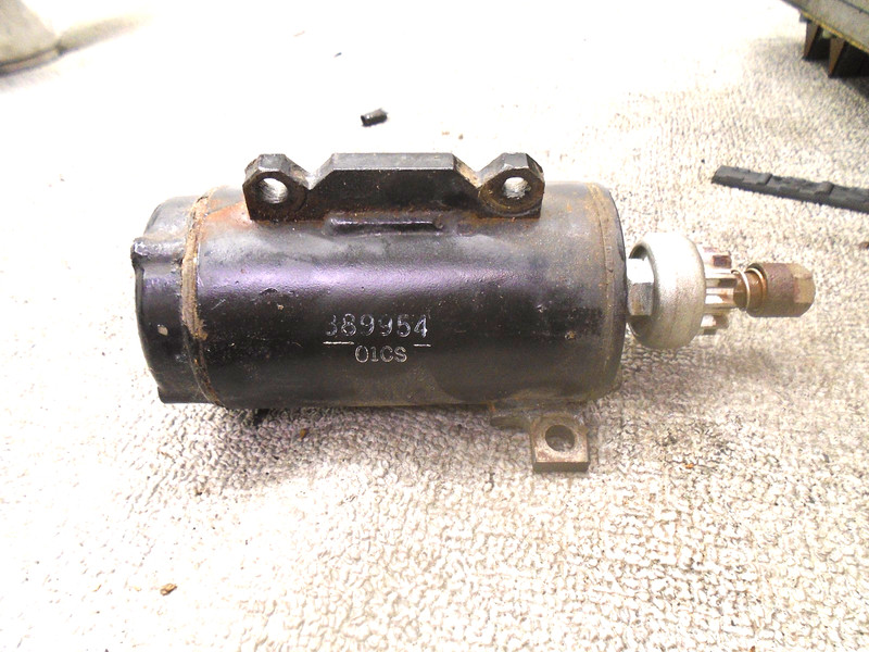 USED JOHNSON EVINRUDE STARTER MOTOR ASSY 0389954 OUTBOARD PART 90-140 HP
