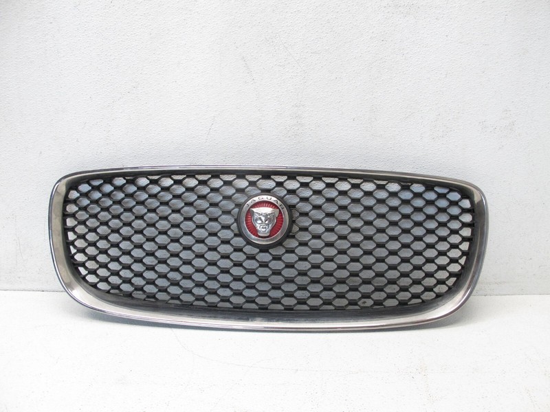 16-20 JAGUAR X260 XF BUMPER FRONT UPPER GRILLE EMBLEM TRIM CENTER OEM 110723B