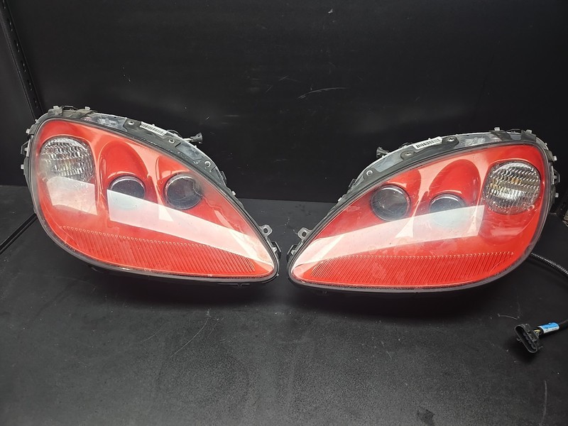 2005 - 2013 CORVETTE C6 OEM HEADLIGHTS PAIR DRIVER PASSENGER INFERNO ORANGE