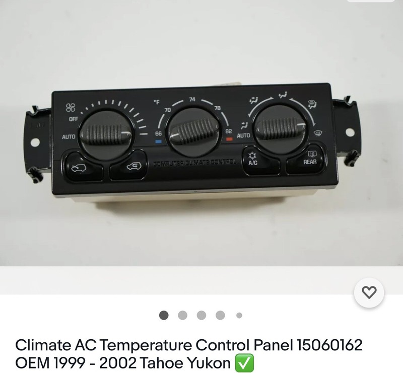 Climate AC Temperature Control Panel 15060162 OEM 1999 - 2002 Tahoe Yukon ✅