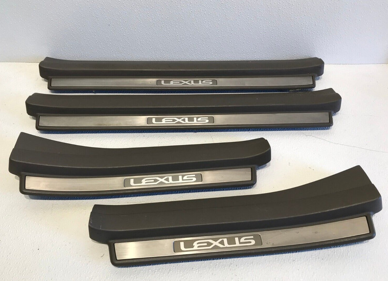 01-06 LEXUS LS430 FRONT REAR DOOR SILL SCUFF PLATE TRIM SET OEM