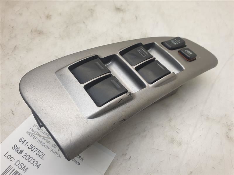 03-04 TOYOTA MATRIX DRIVER SIDE FRONT DOOR MASTER SWITCH ASSEMBLY