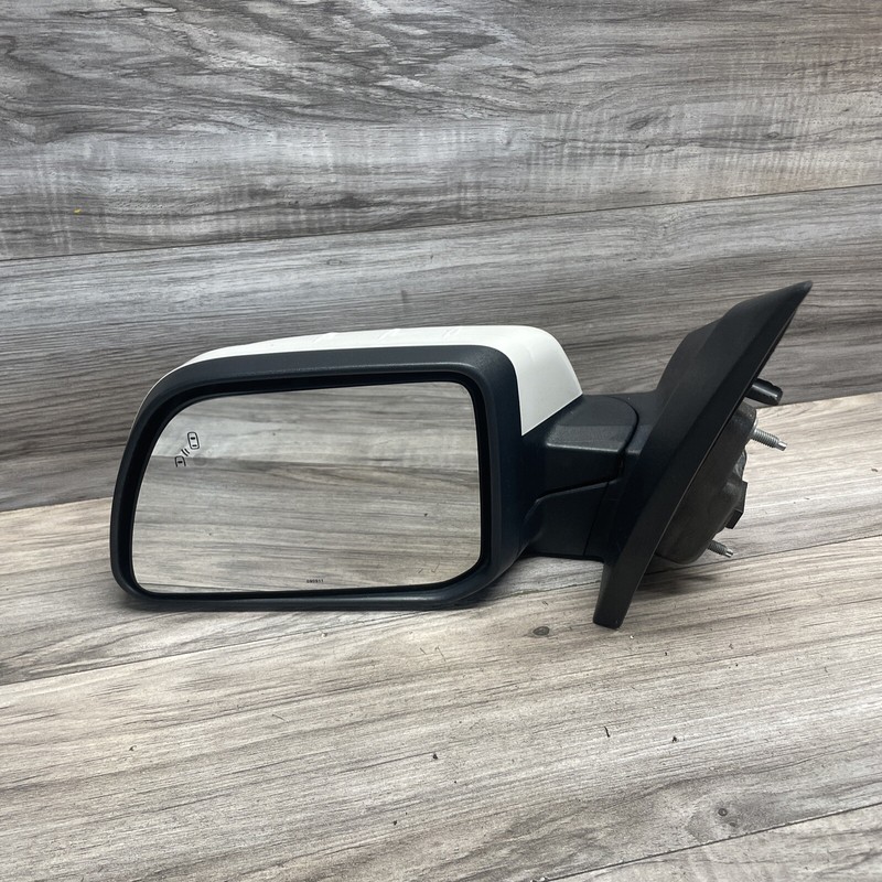 2011 12 FORD EDGE LEFT MIRROR BLINDSPOT MEMORY W/O AUTO FOLDING WHITE OEM LH LF