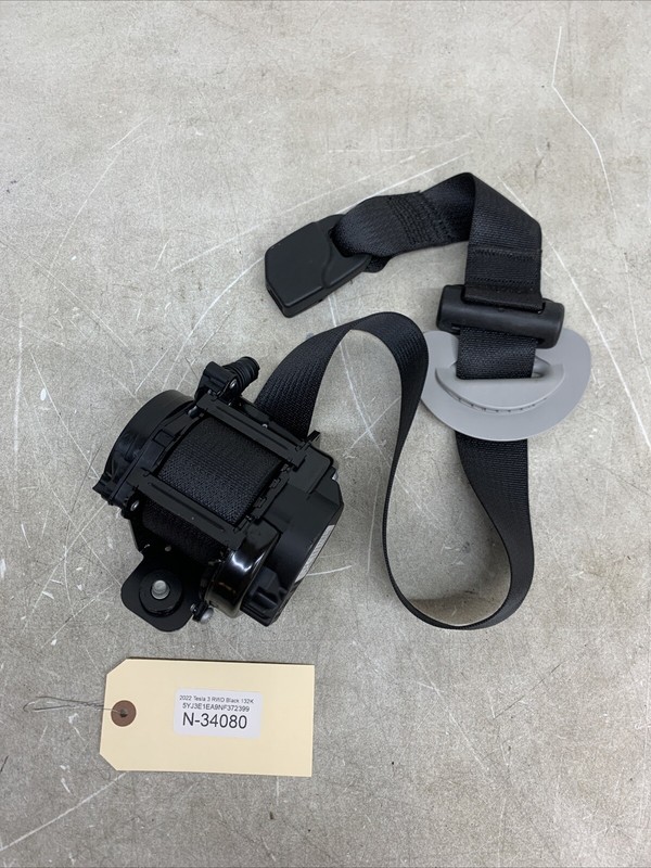 17-22 Tesla Model 3 Front Passenger Side Seat Belt Right 34080 B70