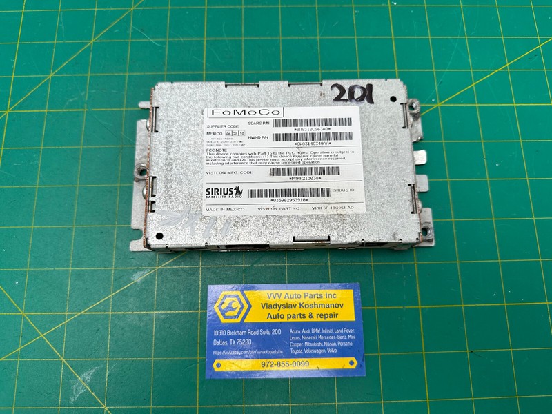 09-12 JAGUAR XF X250 SIRIUS SATELLITE RADIO CONTROL MODULE OEM