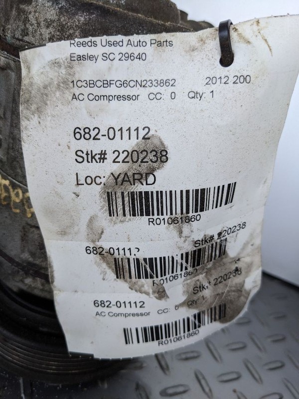 AC Compressor Without Rear AC Fits 11-19 JOURNEY 1061860