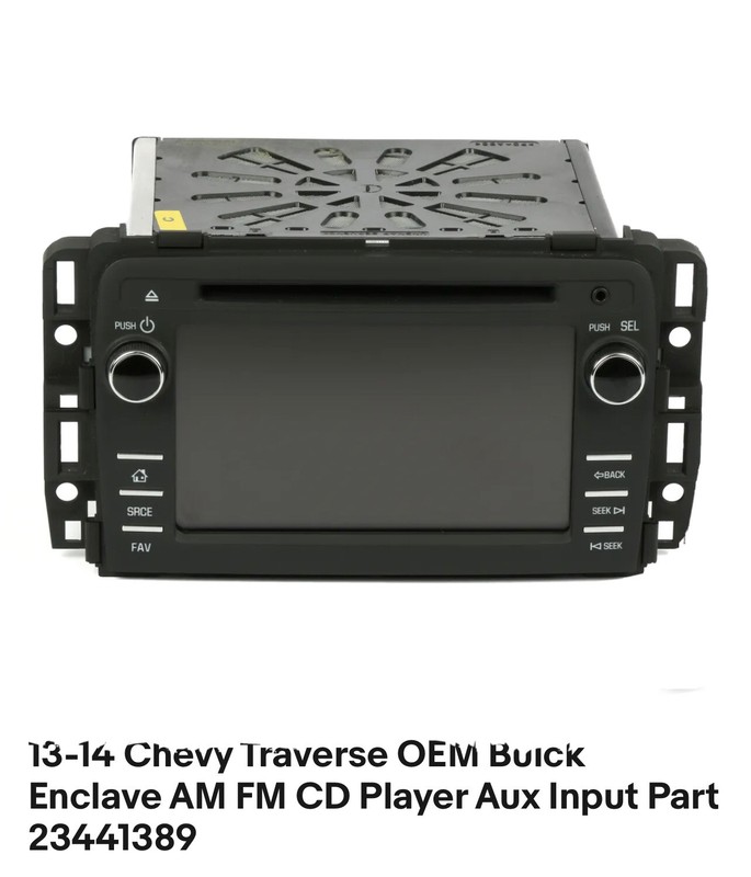 13-14 Chevy Traverse OEM Buick Enclave AM FM CD Player Aux Input Part 23441389