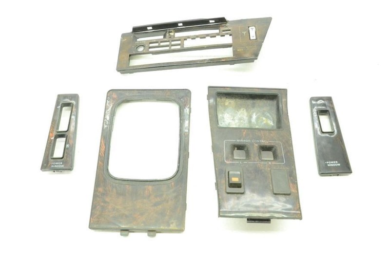 1984-1986 Nissan 300ZX 2+2 Complete Wood Grain Shifter Radio and Switch Bezels