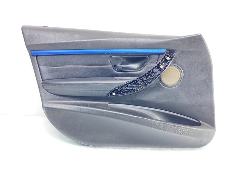 12-19 BMW F30 3 Series Front Left Driver Side Door Panel Card Leather Black OEM✅
