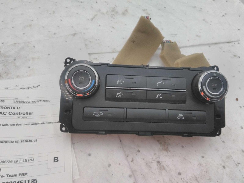 2016 Nissan Frontier A/C Selector Switch OEM Black 113k Miles NJ25-27053-707114
