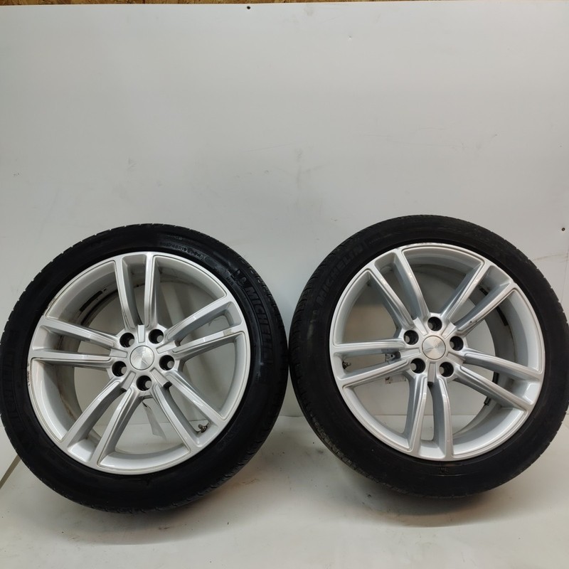 12-15 Tesla Model S PAIR of Wheel Rim 19x8.0+40mm+Michelin Tire 245/45R19 N-828