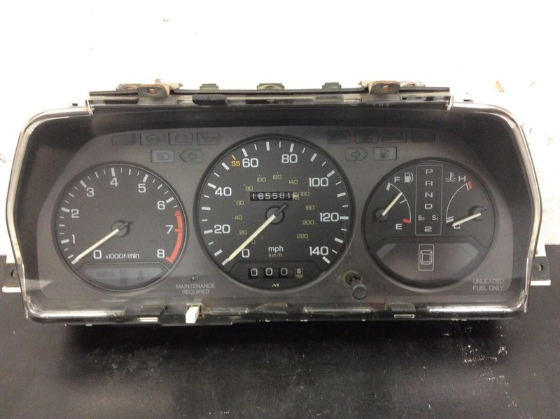 89-90 Legend 2Dr AT ABS Instrument Cluster Speedo Tacho Meter Gauges 165k OEM