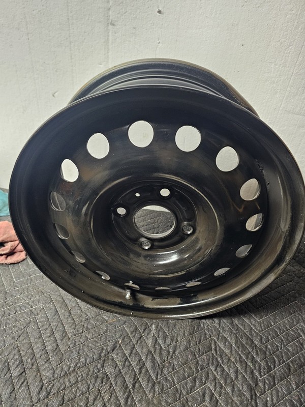 For 2011-2019 Ford Fiesta 15 Inch Painted Black Rim - OE Direct Replacement -...