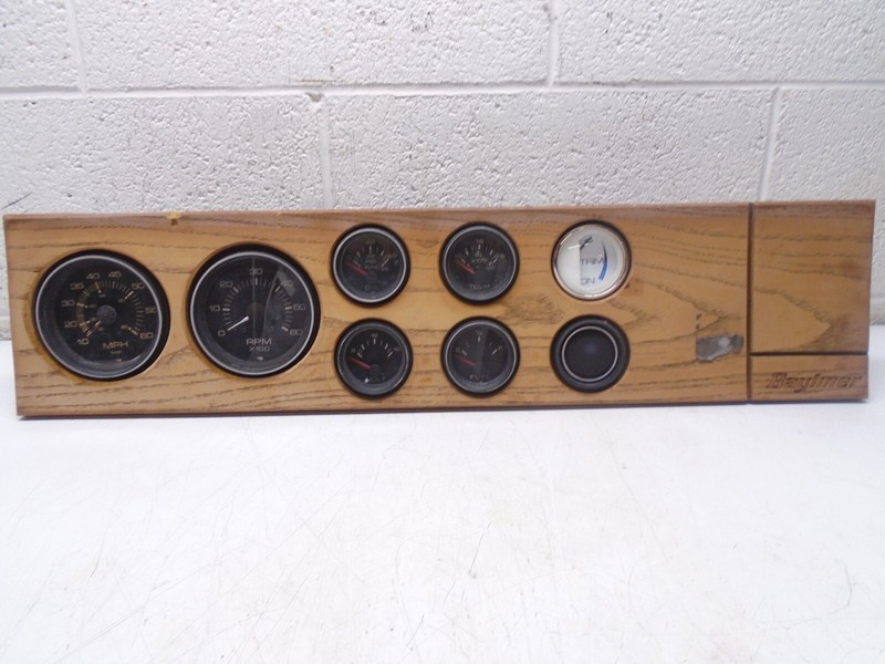 CD1 Bayliner Marine Gauge Cluster Panel Fuel Volt MPH RPM Oil Temp Trim