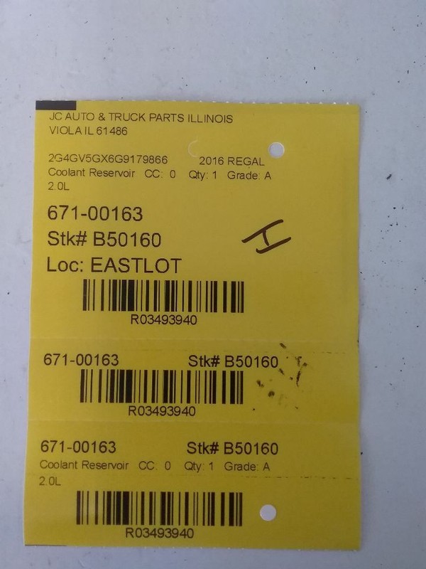 Coolant Reservoir Fits 14-20 IMPALA 3493940