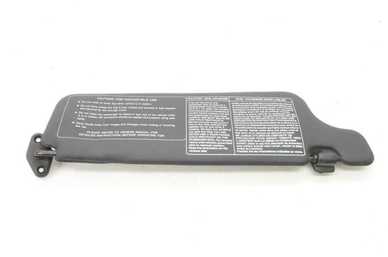 1993 Nissan 300zx Z32 Vert Driver Left Side Black Sun Visor Assembly