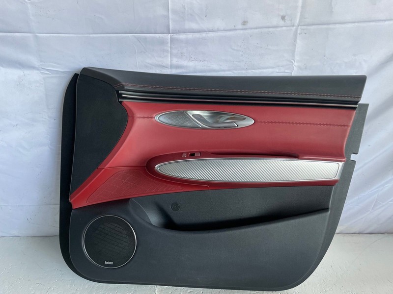 22-25 GENESIS GV70 FRONT RIGHT INNER DOOR TRIM COVER PANEL RED/BLACK # 107552