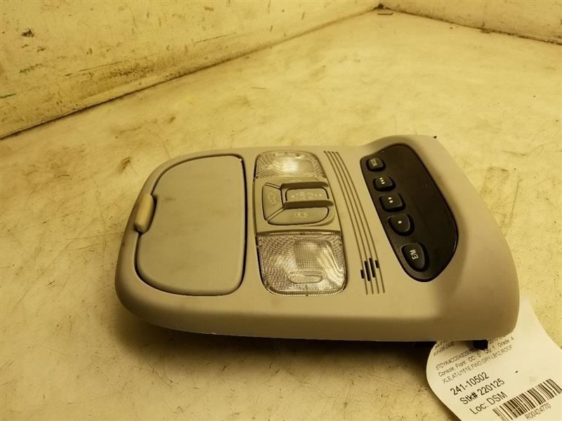 09-10 TOYOTA SIENNA XLE GRAY FRONT OVERHEAD ROOF CONSOLE ASSEMBLY