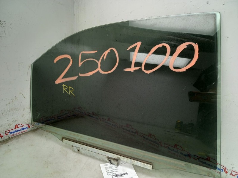 02 03 04 05 06 TOYOTA CAMRY REAR PASSENGER RIGHT DOOR GLASS