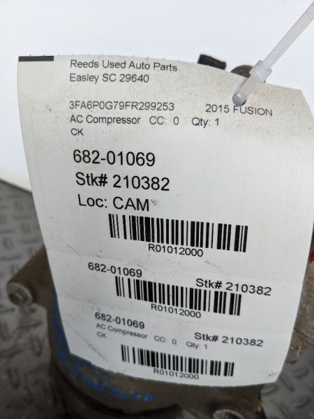 AC Compressor VIN 9 8th Digit Turbo R134A Fits 13-20 MKZ 1012000