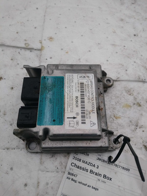 Used Air Bag Module fits: 2008 Mazda 3 Air Bag w/roof air bags Grade A