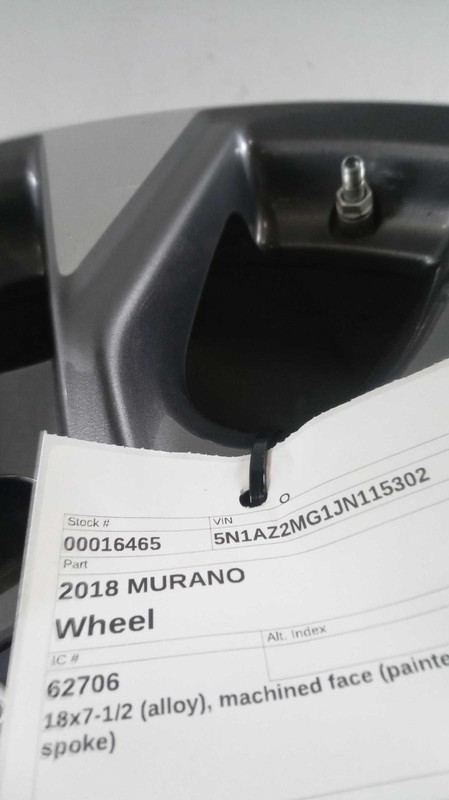 2018 Nissan Murano OEM Used 18 Silver Wheel Rim 403005AA3B 7.5 Width