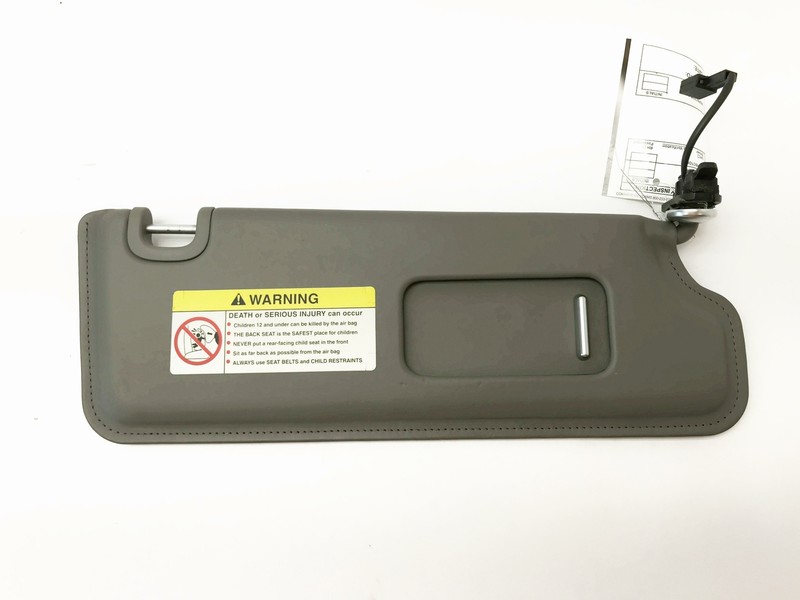 04-10 BENTLEY CONTINENTAL SUN VISOR RIGHT PASSENGER SIDE OEM GRAY LEATHER