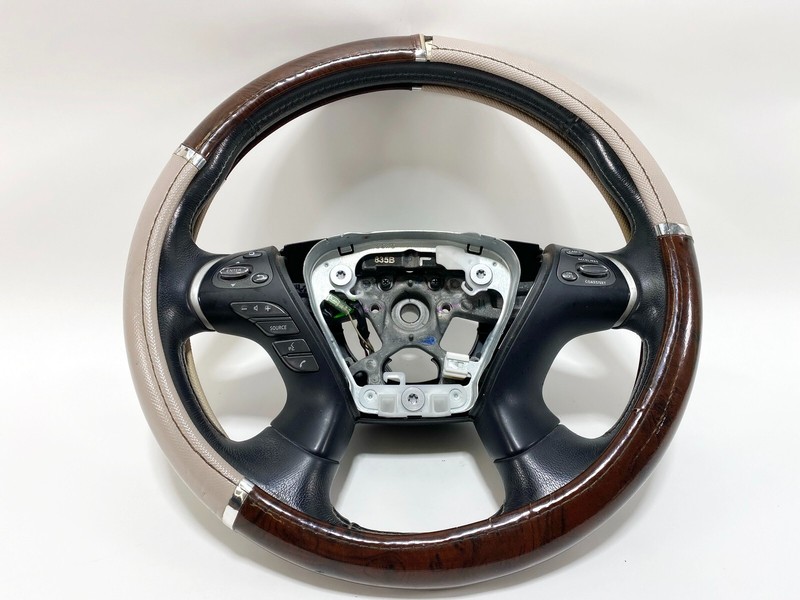 16-20 INFINITI QX60 STEERING WHEEL LEATHER W/ SWITCH PUSH BUTTON COVER OEM